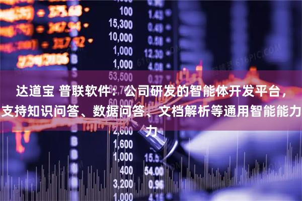 达道宝 普联软件：公司研发的智能体开发平台，支持知识问答、数据问答、文档解析等通用智能能力
